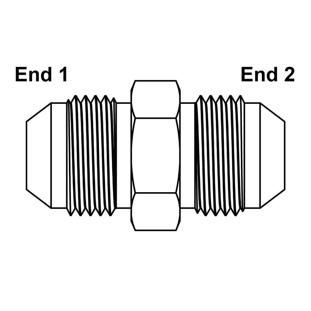 JIC 10 Male x JIC 8 Male Straight 2403-10-08 Adapter [901615]