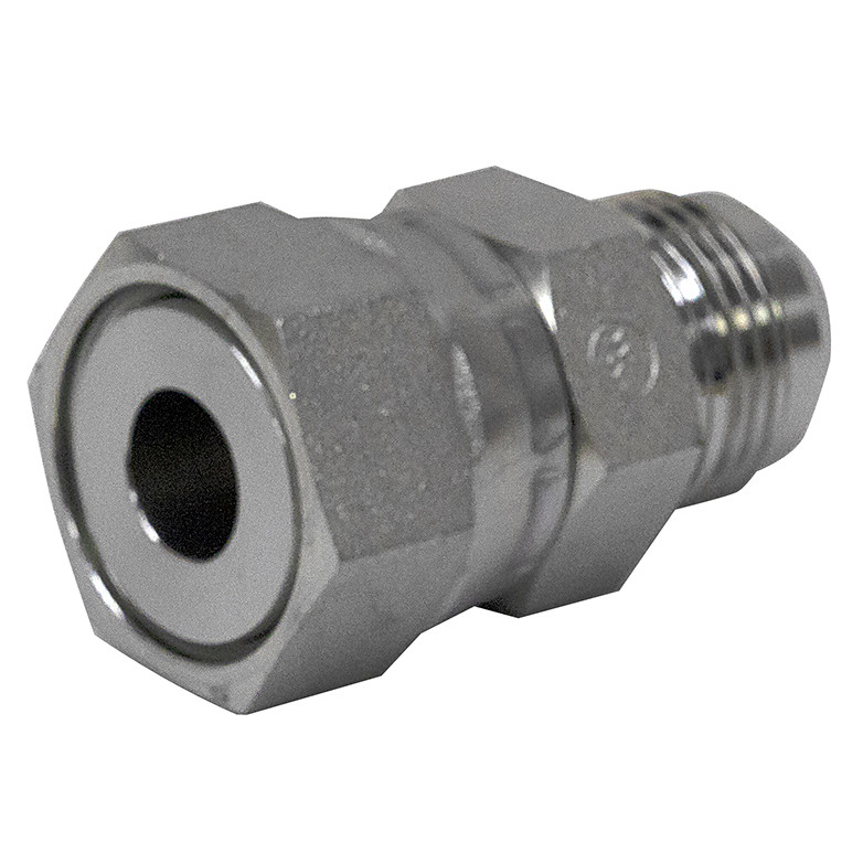 JIC 4 Male x ORFS 4 Female Swivel Straight FF6504-04-04 Adapter