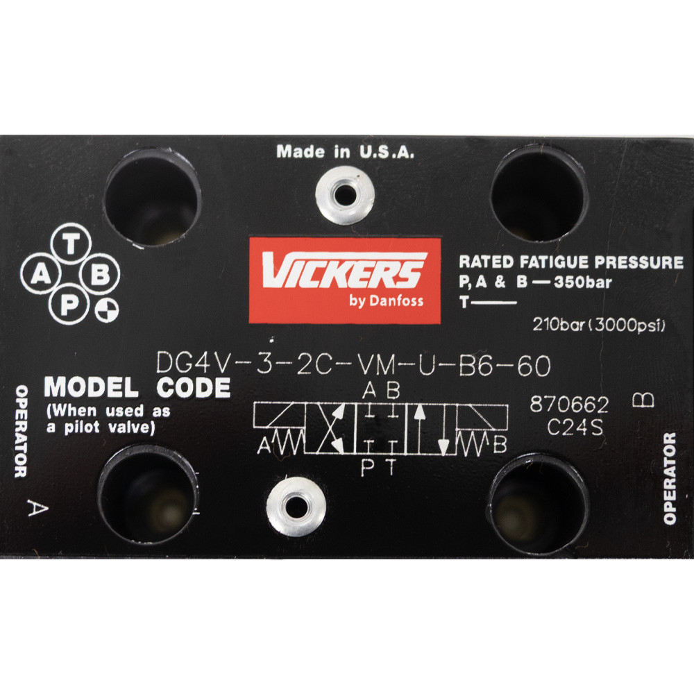 120 Volt AC 10 GPM Double Acting Closed Center Solenoid Valve Eaton-Vickers DG4V-3-2C-VM-U-B6-60