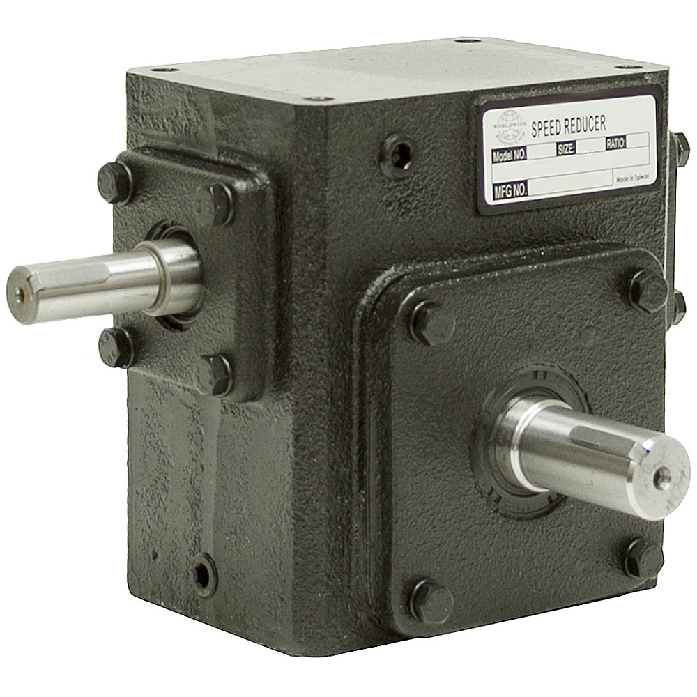 30:1 Right Angle Cast Iron Worm Gear Reducer 0.47 HP Right Output