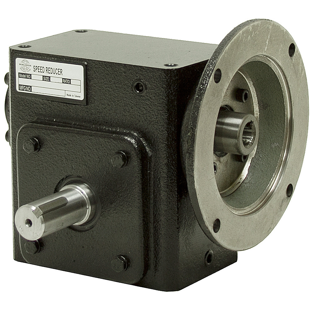 10:1 Right Angle Cast Iron Worm Gear Reducer 2.77 HP 56C Left Output Worldwide HDRF-206-10-L-56C [602044]