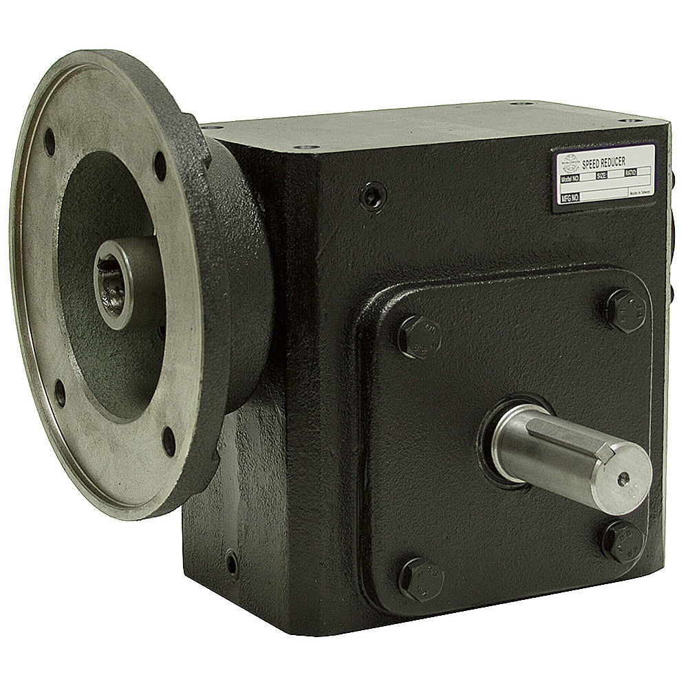 5:1 Right Angle Cast Iron Worm Gear Reducer 5.24 HP 182TC Right Output Worldwide HDRF-262-5-R-182TC [602104]