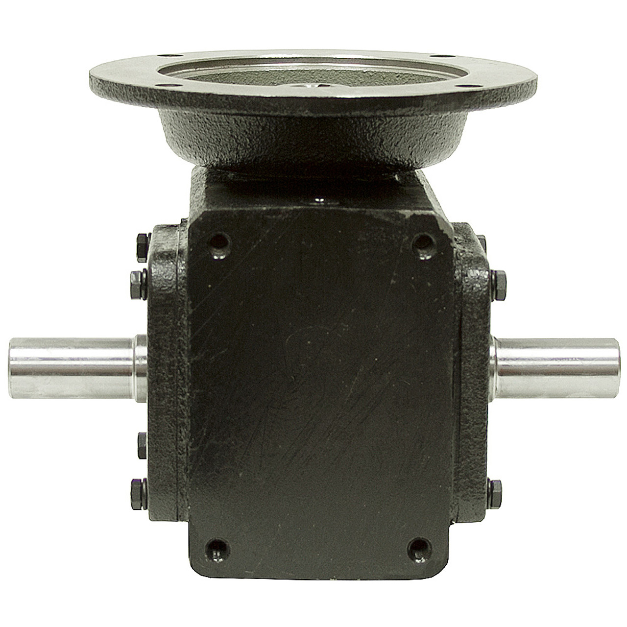 10:1 Right Angle Cast Iron Worm Gear Reducer 1.57 HP 56C Dual Output Worldwide HDRF-175-10-DE-56C [601987]