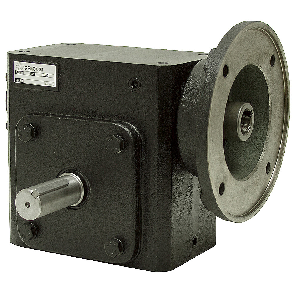 5:1 Right Angle Cast Iron Worm Gear Reducer 5.24 HP 182TC Left Output Worldwide HDRF-262-5-L-182TC [602105]