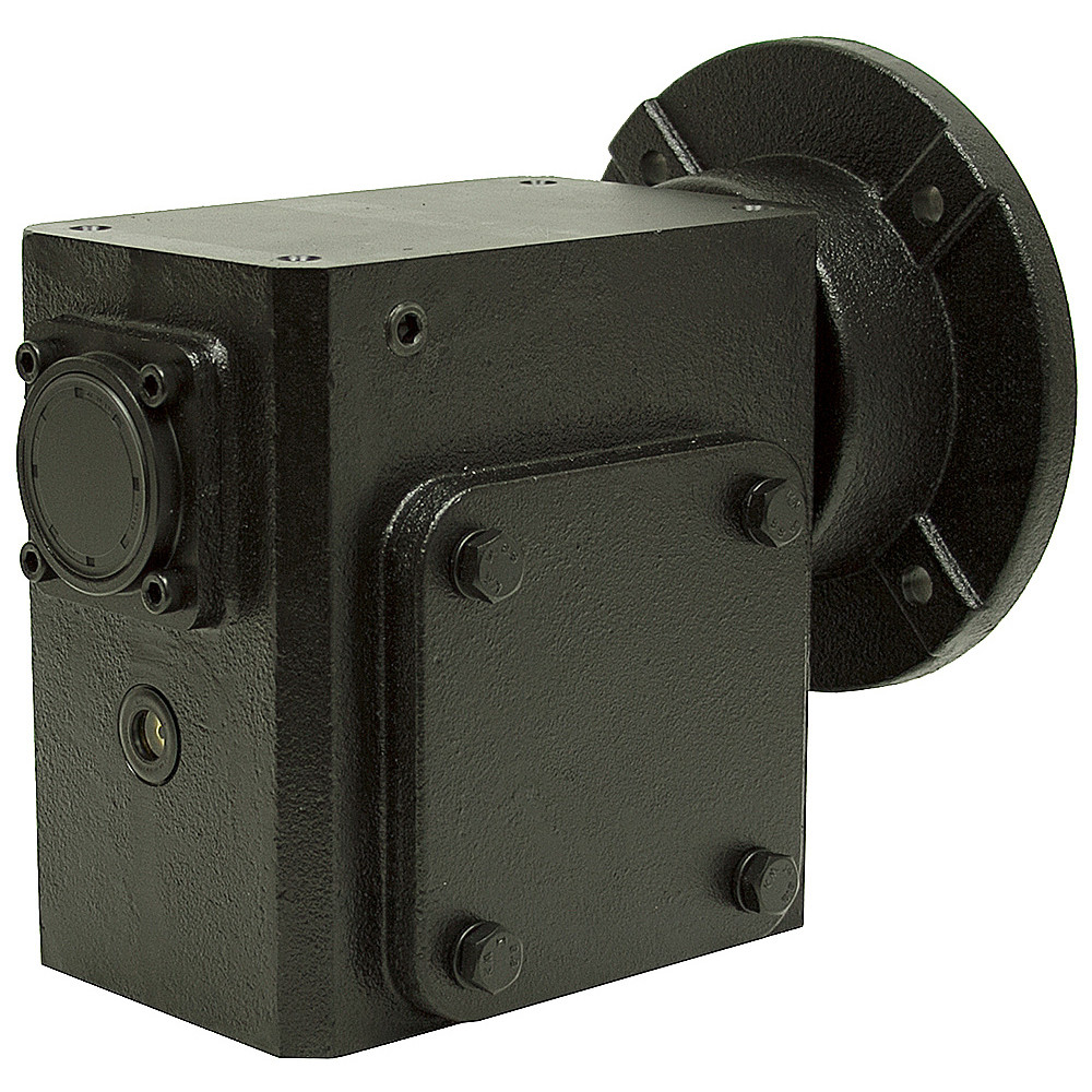 10:1 Right Angle Cast Iron Worm Gear Reducer 4.17 HP 182TC Right Output Worldwide HDRF-262-10-R-182TC [602108]