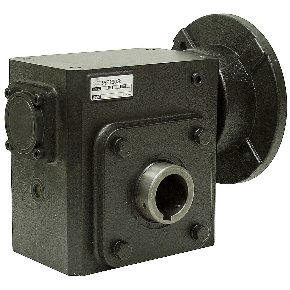 10:1 Right Angle Cast Iron Worm Gear Reducer 4.17 HP 182TC Hollow Output Worldwide HDRF-262-10-H-182TC [602110]