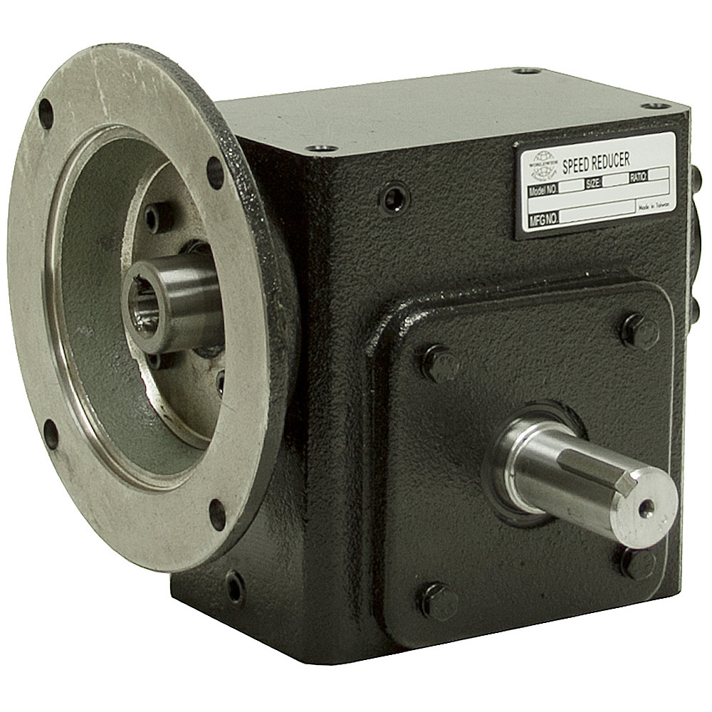 40:1 Right Angle Cast Iron Worm Gear Reducer 1.45 HP 56C Right Output Worldwide HDRF-237-40-R-56C [602092]