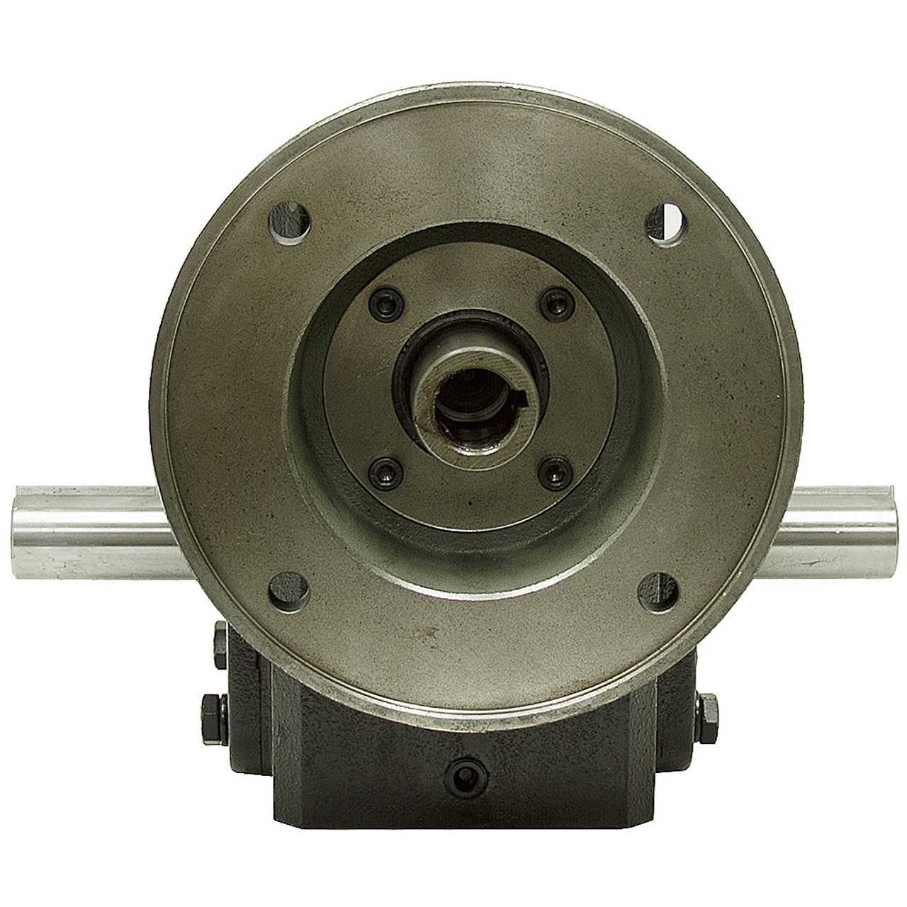 10:1 Right Angle Cast Iron Worm Gear Reducer 4.17 HP 182TC Dual Output Worldwide HDRF-262-10-DE-182TC [602111]
