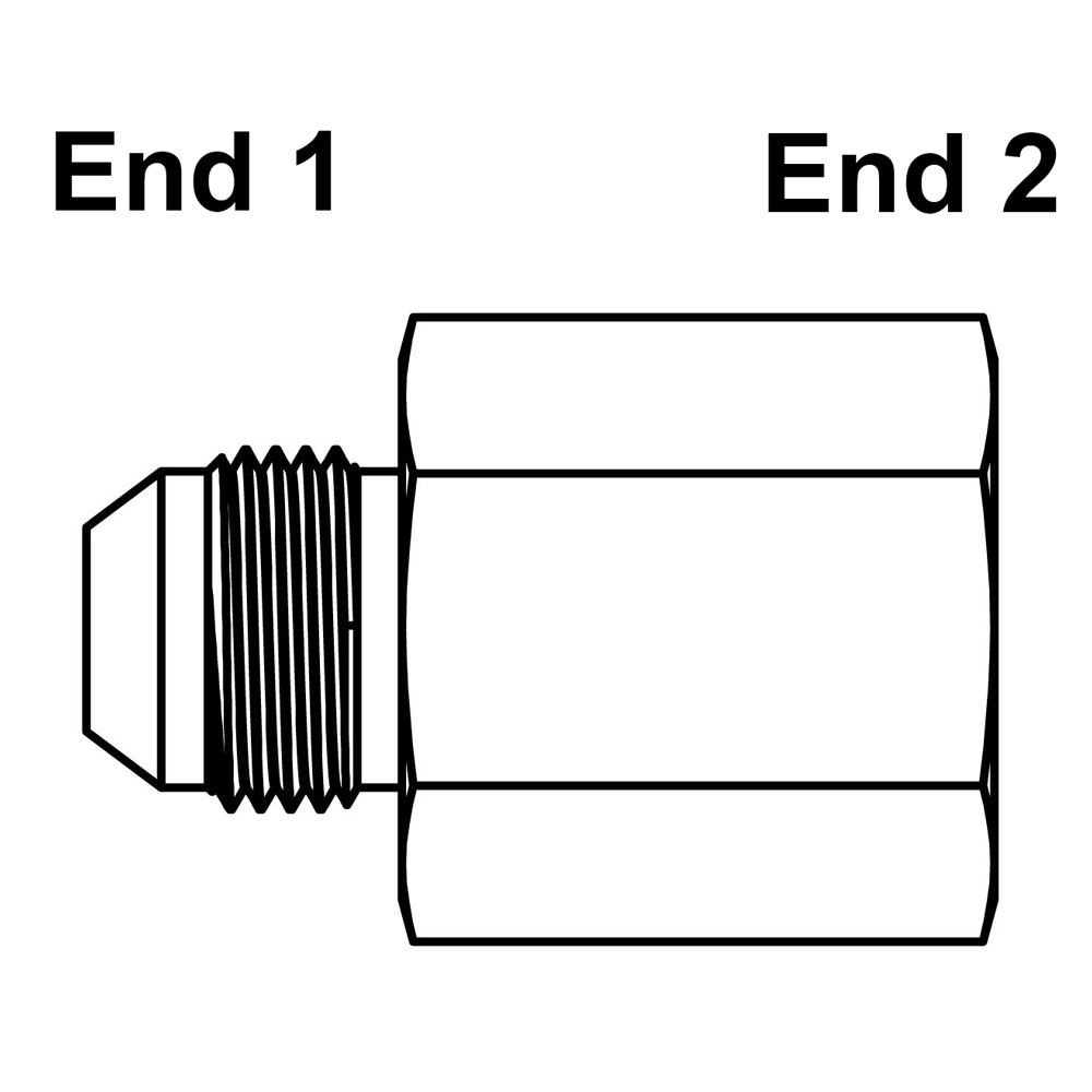 JIC 4 Male x 1/4" NPT Female Straight 2405-04-04 Adapter [901936]