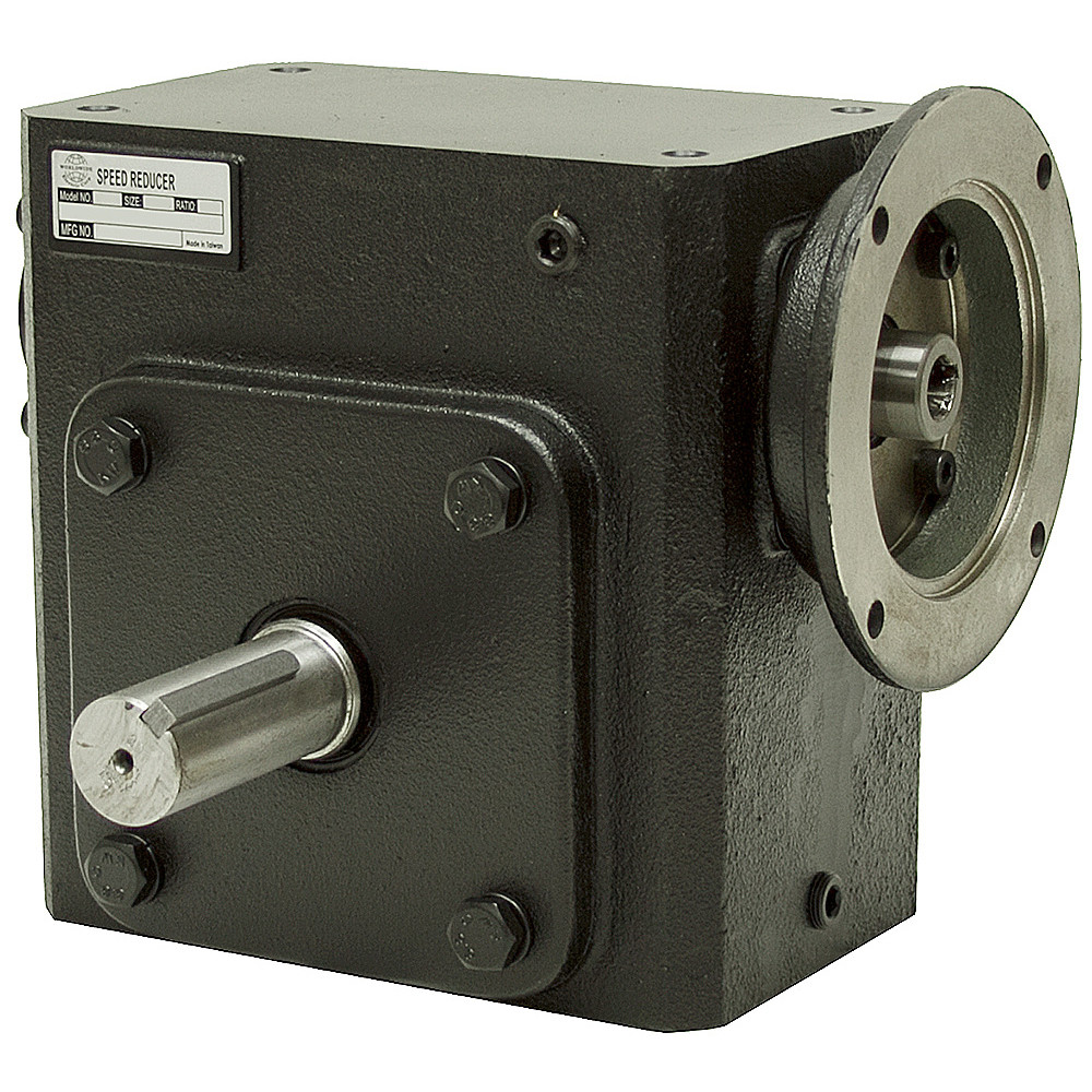30:1 Right Angle Cast Iron Worm Gear Reducer 3.66 HP 145TC Left Output Worldwide HDRF-325-30-L-145TC [602169]
