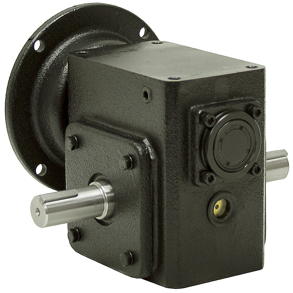 20:1 Right Angle Cast Iron Worm Gear Reducer 1.57 HP 56C Dual Output Worldwide HDRF-206-20-DE-56C [602055]
