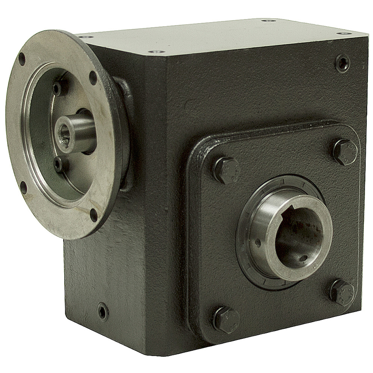 40:1 Right Angle Cast Iron Worm Gear Reducer 3.35 HP 56C Hollow Output Worldwide HDRF-325-40-H-56C [602174]