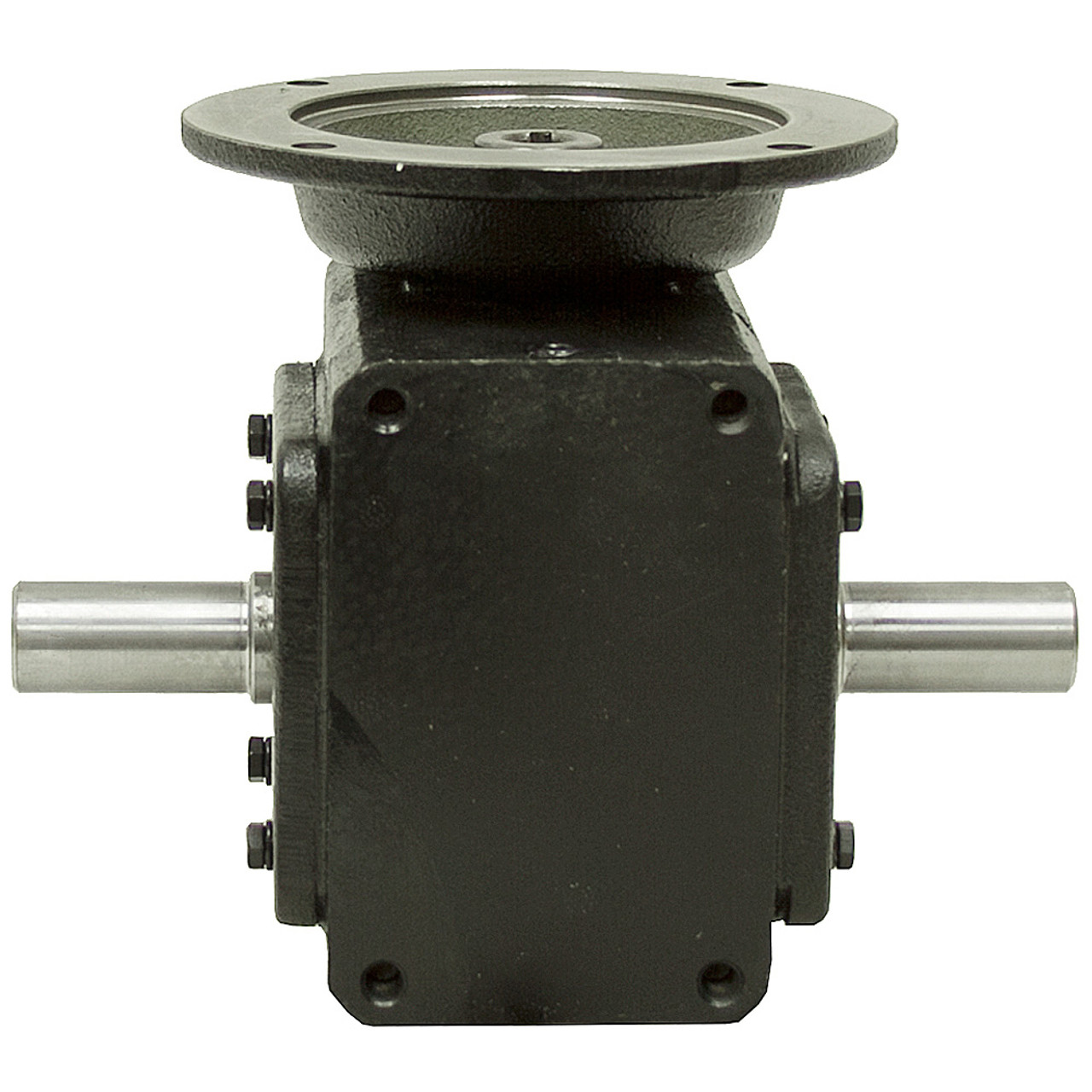 30:1 Right Angle Cast Iron Worm Gear Reducer 1.65 HP 56C Dual Output Worldwide HDRF-206-30-DE-56C [602059]