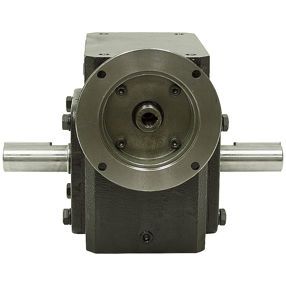 40:1 Right Angle Cast Iron Worm Gear Reducer 3.35 HP 56C Dual Output Worldwide HDRF-325-40-DE-56C [602175]