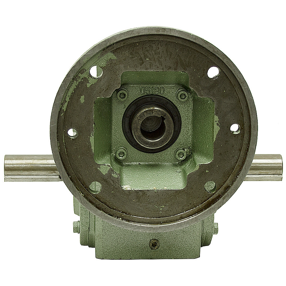 5:1 Right Angle Cast Iron Worm Gear Reducer 9.1 HP 184TC Dual Output Worldwide R325-5:1-184TC-9.1DE [602271]