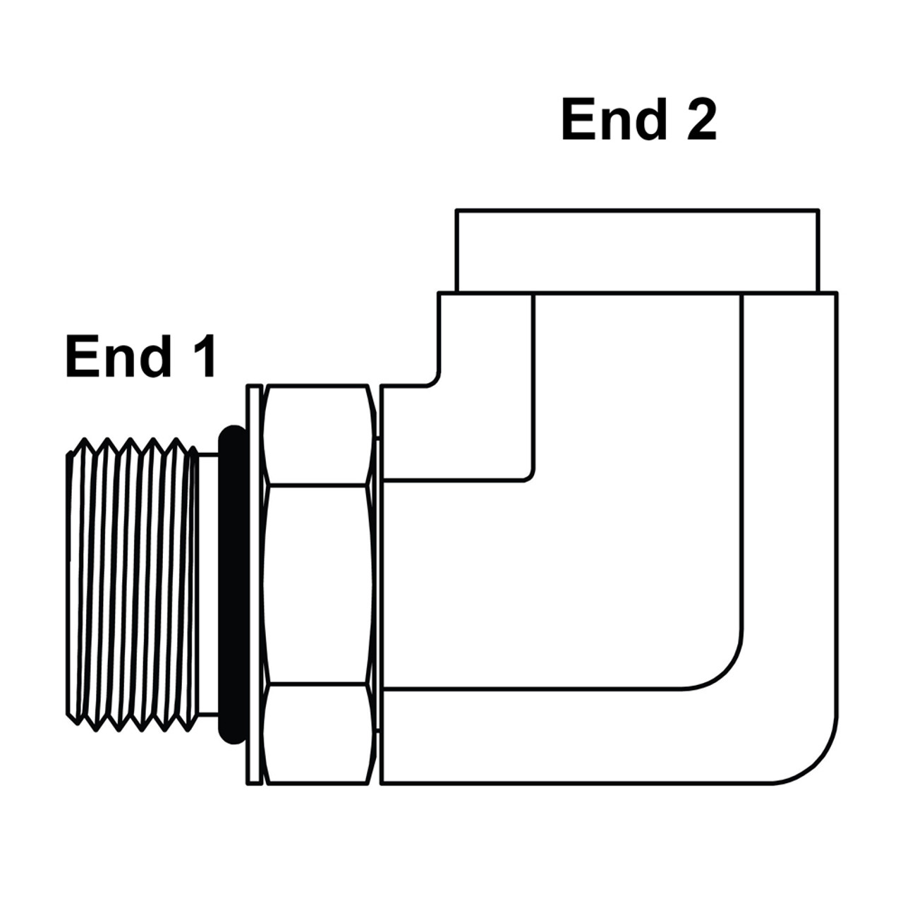 SAE 8 Male x 1/2" NPT Female 90 Degree Elbow 6805-08-08 Adapter [901974]