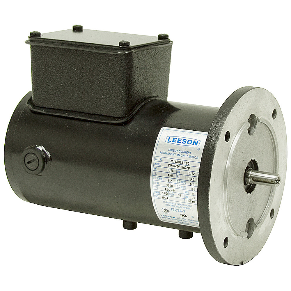 0.24/0.16 HP 3000 RPM 180 Volt DC Motor Leeson CIM34D30ND2B [500791]