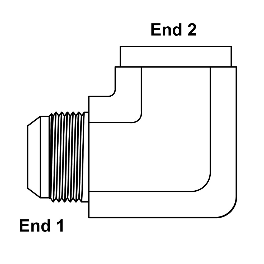 JIC 6 Male x 1/4" NPT Female 90 Degree Elbow 2502-06-04 Adapter [903278]
