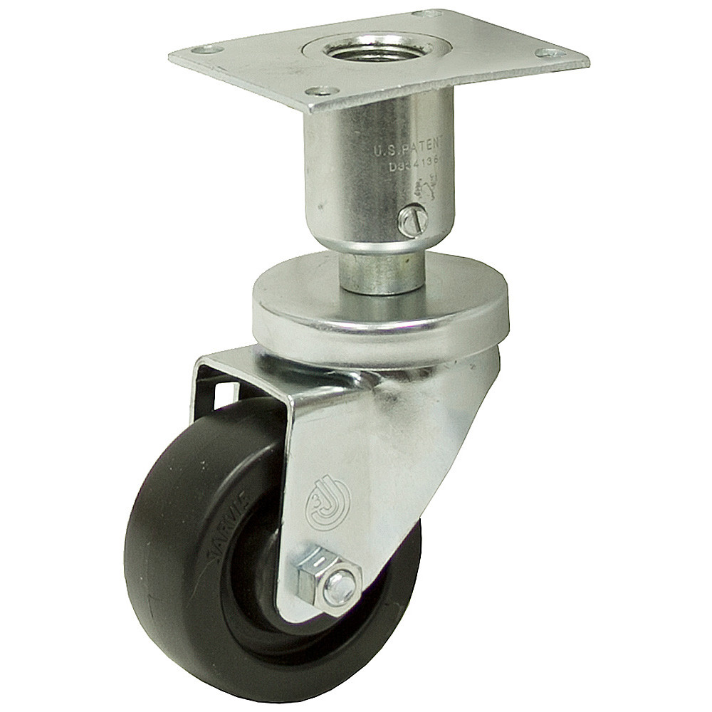 3x1-1/4 Swivel Plate Adjustable Height Caster [700187]