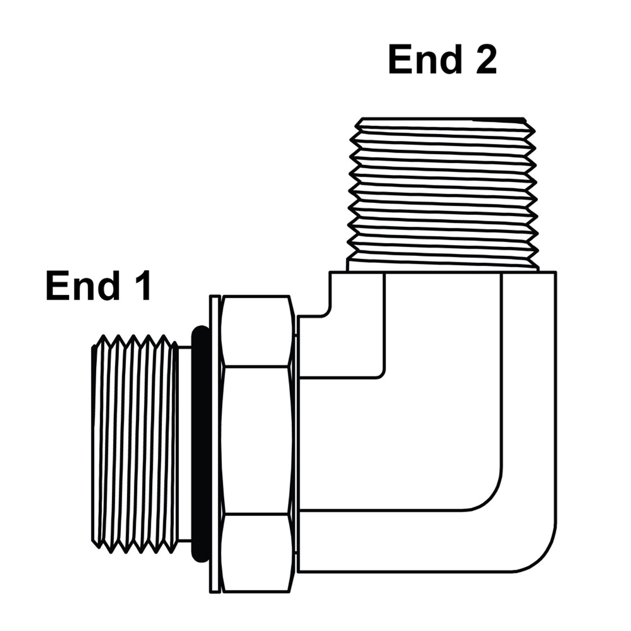 SAE 20 Male x 1-1/4" NPT Male 90 Degree Elbow 6806-20-20 Adapter [903374]