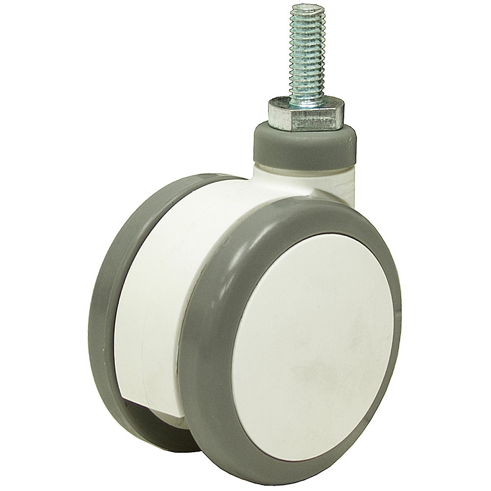 3"x 3/8" Medcaster Dual Wheel Threaded Stem Swivel Caster [700220]