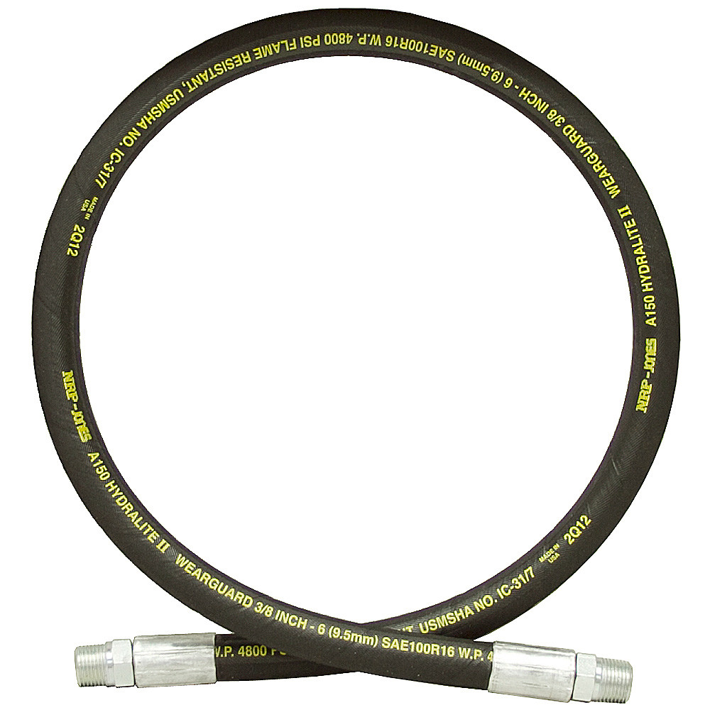 3/8" x 60" 3/8 NPTM x 3/8 NPTM SAE 100R16 Hydraulic Hose Assembly 4800 PSI NRP Jones [900556]