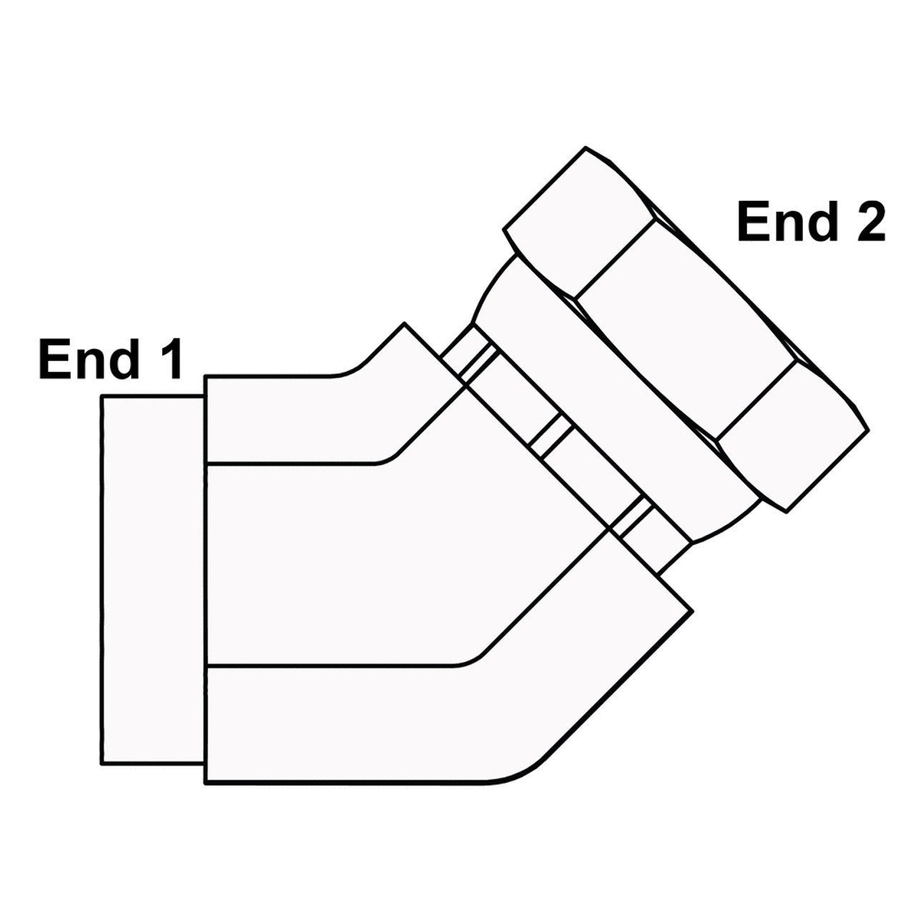3/8" NPT Female x 3/8" NPT Female Swivel 45 Degree Elbow 1504-06-06 Adapter [903571]
