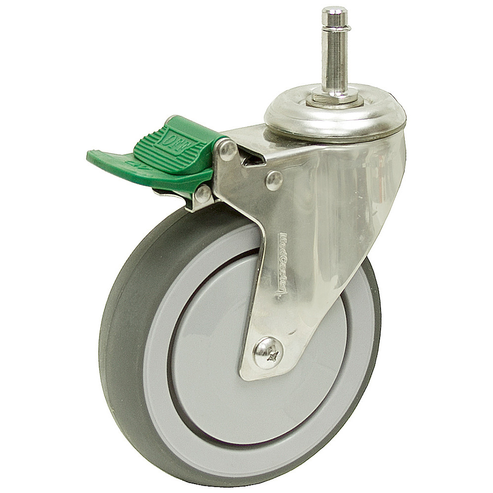 5x1-1/4 Medcaster Grip Ring Swivel Caster w/Lock [700221]