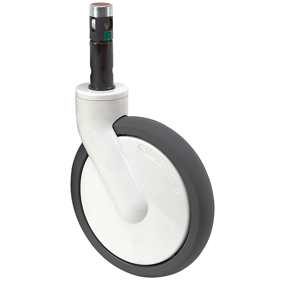 8" x 1-1/4" Medcaster Round Stem Caster w/Directional Brake 901933 [700222]