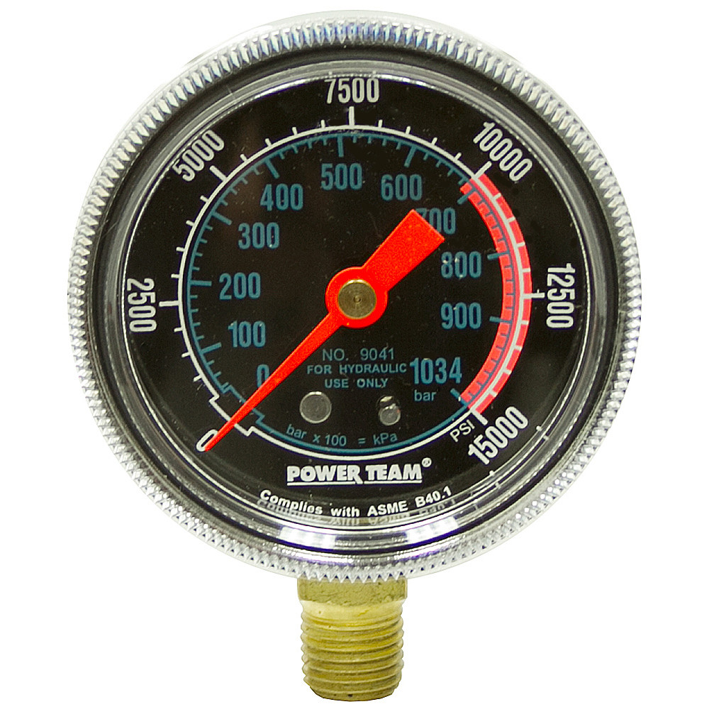 0-15000 PSI 2.50" Dia Power Team Dry Gauge Power Team 9041 [903626]