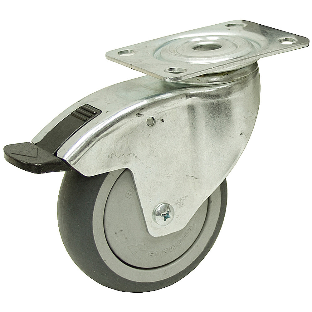 3-15/16 x 1-1/4 Rhombus Swivel Plate Caster w/ Swivel Lock [700262]