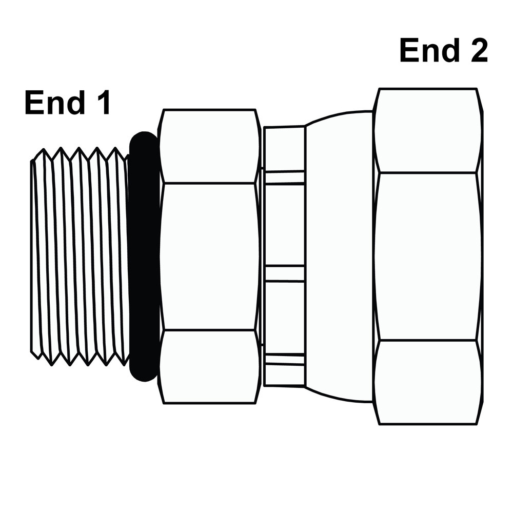 SAE 4 Male x 1/4" NPT Female Swivel Straight 6900-04-04 Adapter [900717]