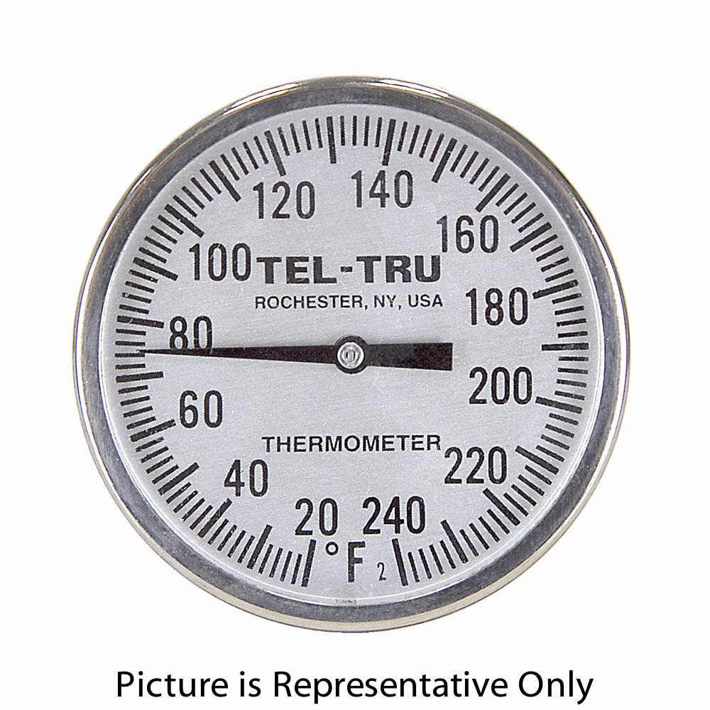 -50 - 50 Degree C 2" Face 4" Stem Teltru LN250 Series 31180473 Thermometer [200669]