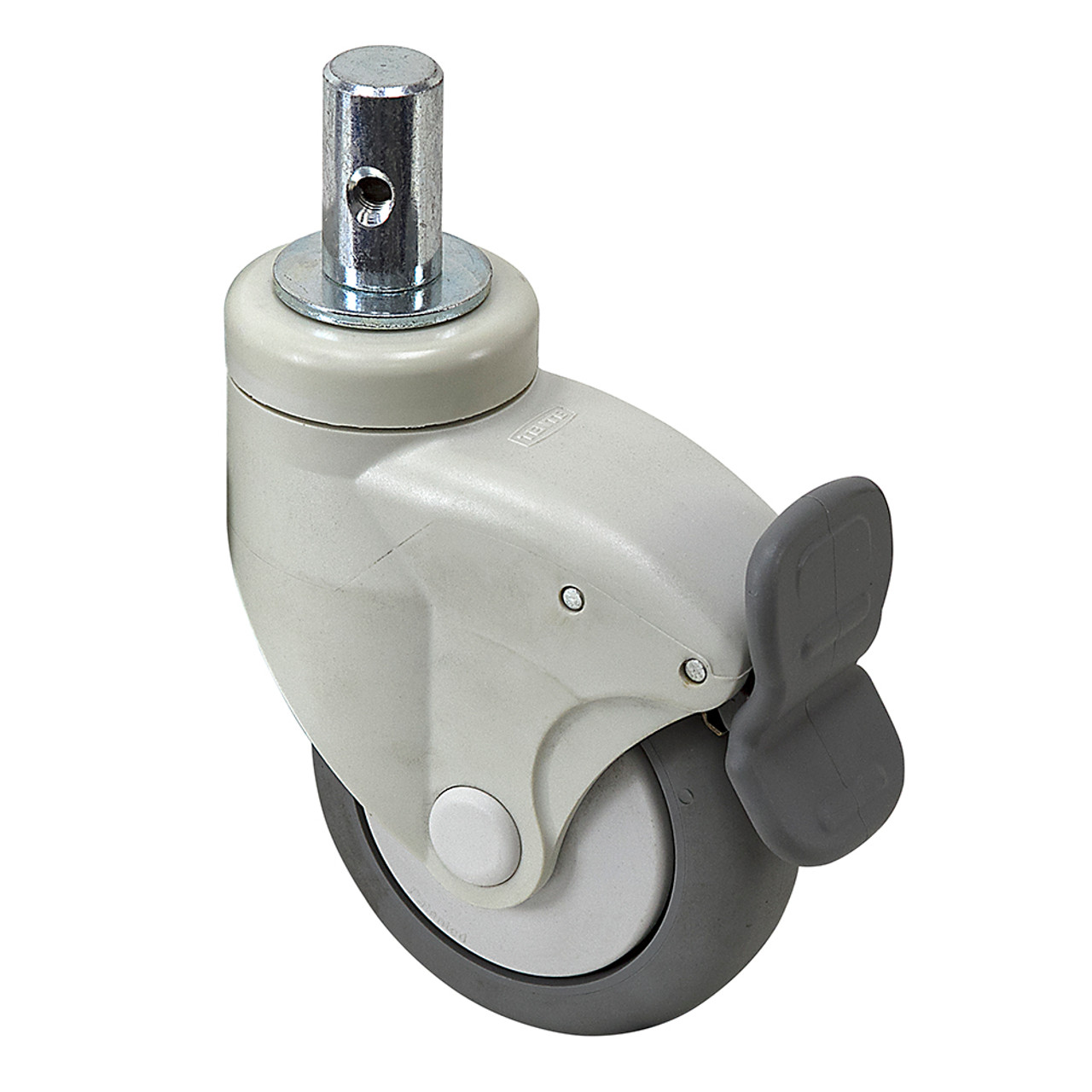 4" x 1.25" Tente Swivel Round Stem Caster w/ Total Brake [700430]