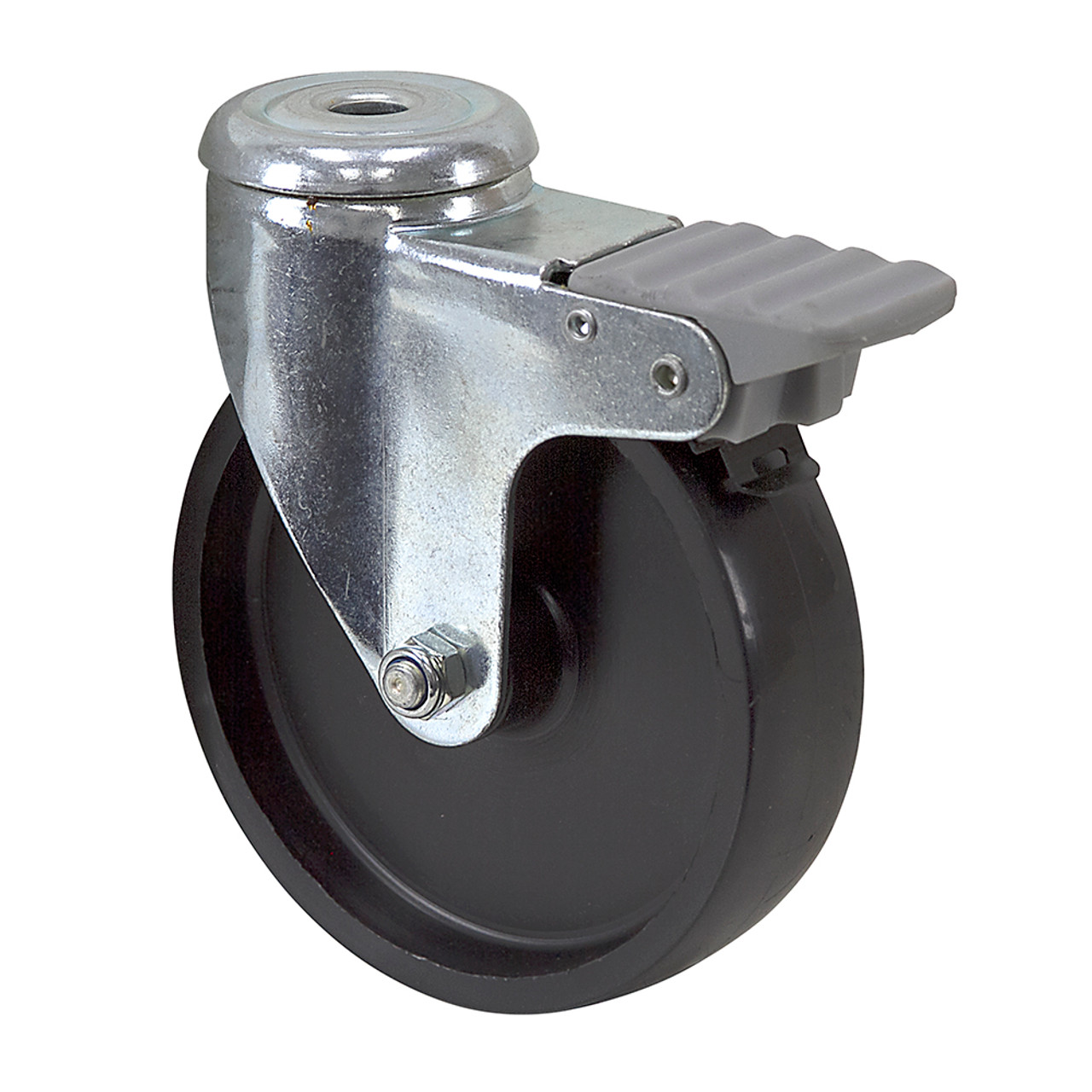 5" x 1.25" Tente Swivel Bolt Hole Caster w/ Total Brake [700421]