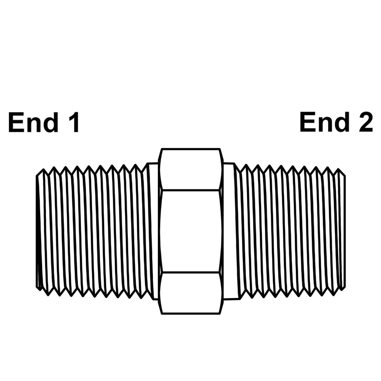 3/4" NPT Male x 3/4" NPT Male Straight 5404-12-12 Adapter [900544]