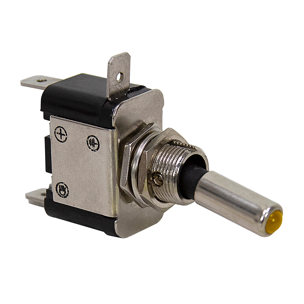 SPST Lighted Tip Toggle Switch Amber LED CES 66-2053 [501319]