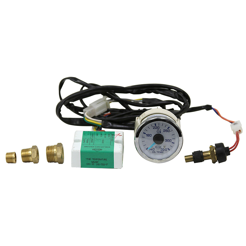 24 Volt DC  Oil Temperature Gauge 140-320 Degrees with Sensor and Harness [200709]