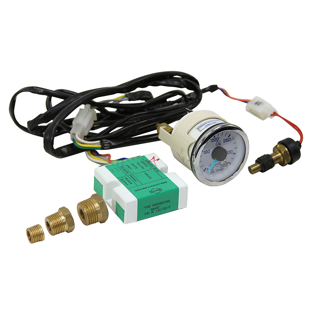 24 Volt DC  Oil Temperature Gauge 140-320 Degrees with Sensor and Harness [200709]