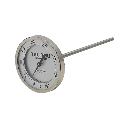 0-400 Degree C 5" Face 11-3/4" Stem Teltru GT500R Series 381ZGD81 Thermometer [200726]