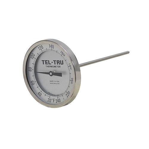20-240 Degree F 5" Face 9" Stem Teltru GT500R Series 38120959 Thermometer [200727]