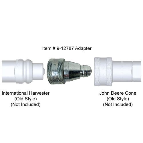 John Deere Cone (Old Style) Tip To International Harvester (Old Style) Body Coupler Adapter Safeway S25-4-5 [904875]