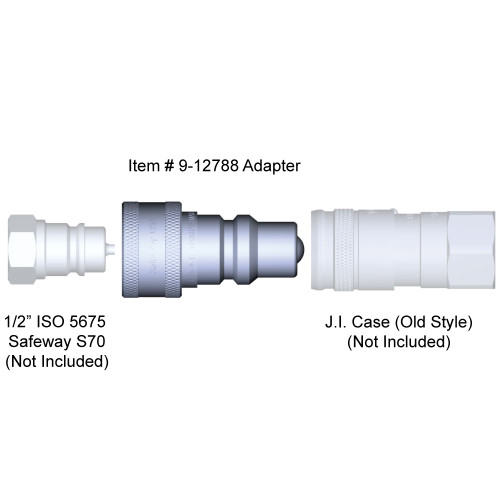 J.I. Case Old Style Tip To 1/2" ISO 5675 Body Coupler Adapter Safeway S25-4-6 [904876]