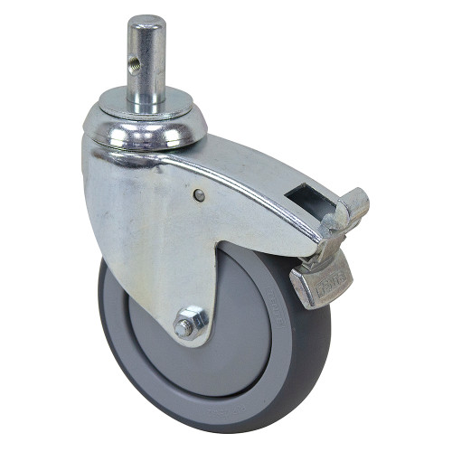 5 x 1-1/4 Swivel Stem Caster w/Brake & Swivel Lock [700551]