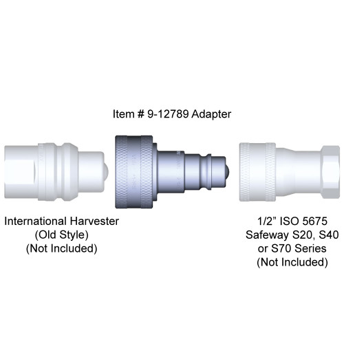 International Harvester (Old Style) Tip To 1/2" ISO 5675 Body Coupler Adapter Safeway S25-4-7 [904877]