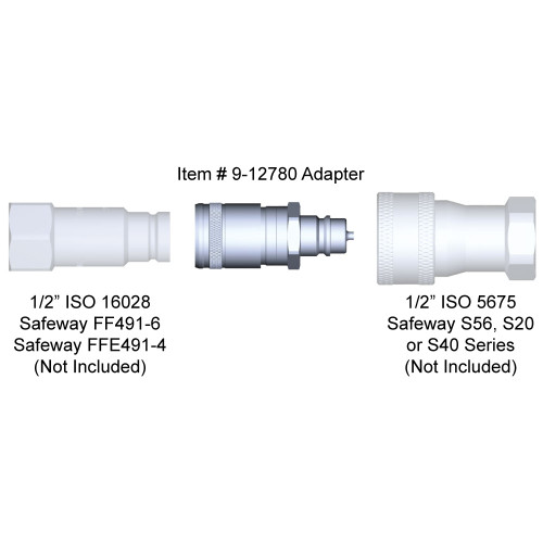 1/2" ISO 5675 Tip To 1/2" Flush Face ISO 16028 Body Coupler Adapter Safeway FAE49-56-4 [904868]