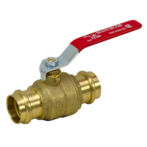 1.1" (28mm) 600 PSI Press-Fit Brass Ball Valve [200740]