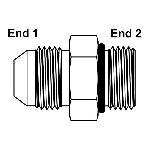 JIC 8 Male x SAE 8 Male Straight 6400-08-08 Adapter [900730]
