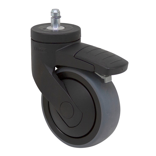 4 x 1-1/4 Grip Ring Caster with Wheel and Directional Lock TENTE model 5377PJP100B1011X22BK [700610]