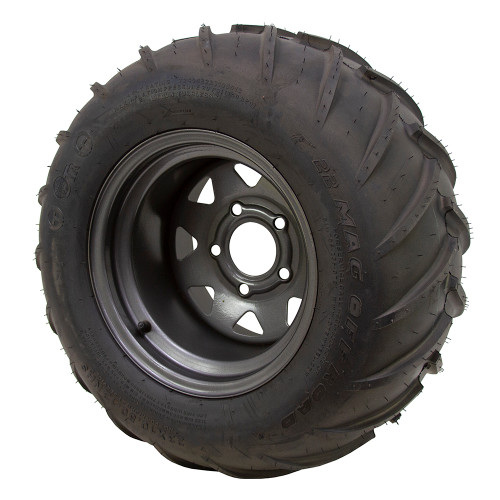 23x10.50-12 Left Hand Directional Lug Tread OTR Tire and Steel Wheel Assembly [700598]